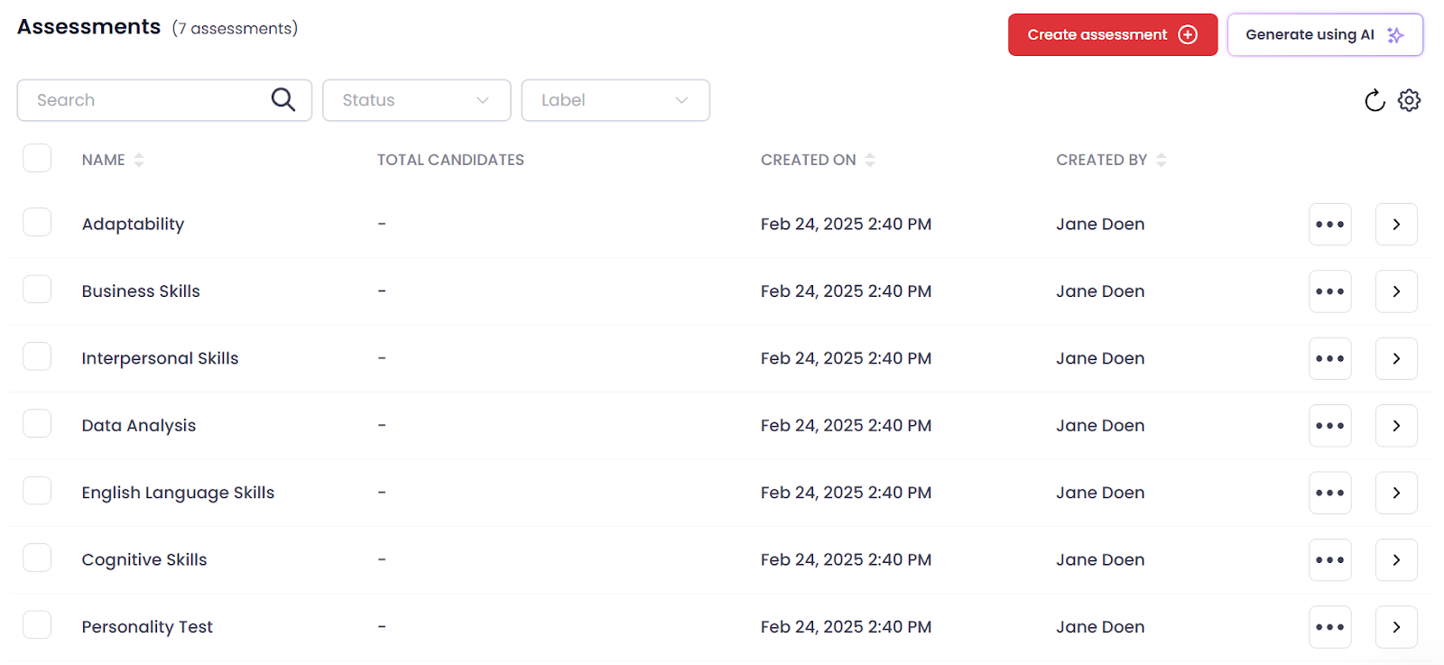 Testlify's AI-powered talent assesment platform